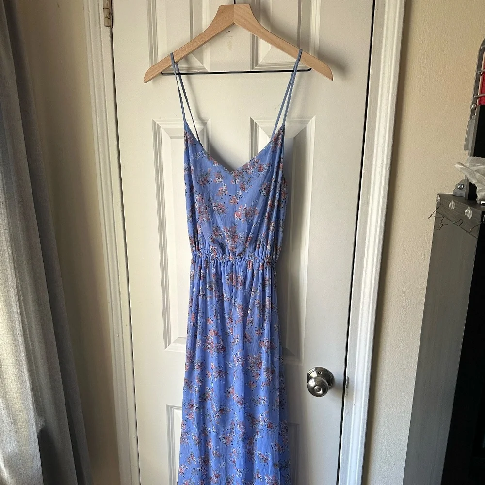Abercrombie & Fitch Blue Floral Maxi Dress